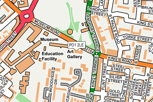 PO1 2LE map - OS OpenMap – Local (Ordnance Survey)