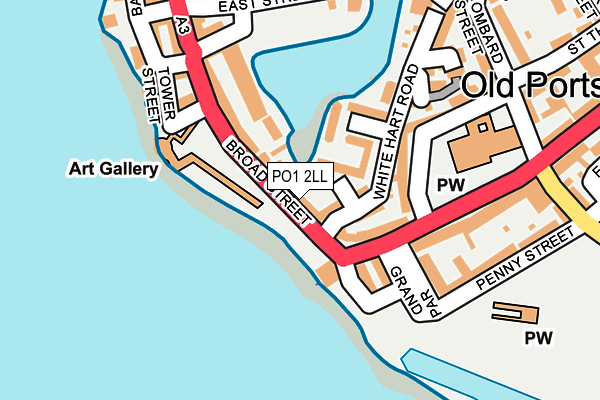 PO1 2LL map - OS OpenMap – Local (Ordnance Survey)