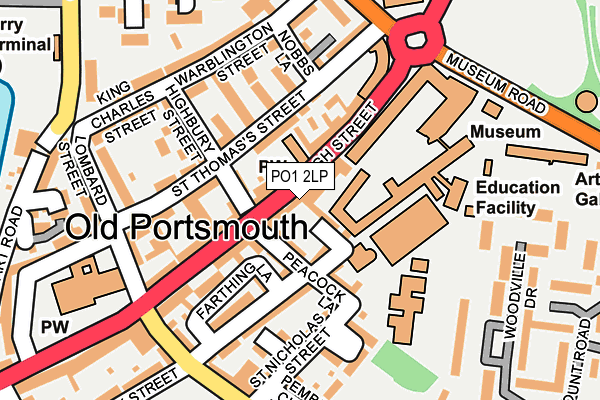 PO1 2LP map - OS OpenMap – Local (Ordnance Survey)