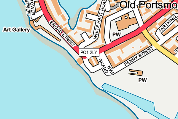 PO1 2LY map - OS OpenMap – Local (Ordnance Survey)