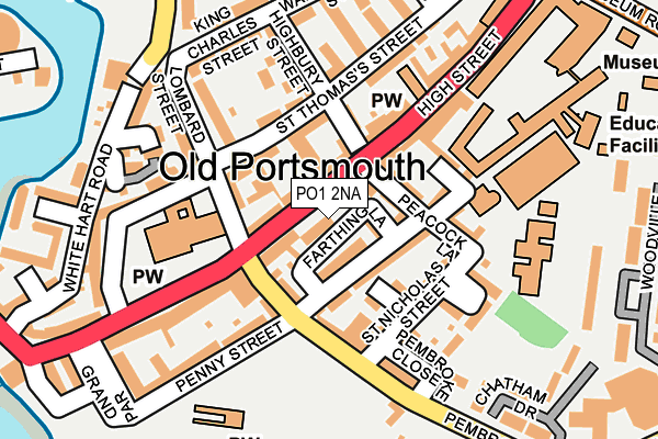 PO1 2NA map - OS OpenMap – Local (Ordnance Survey)