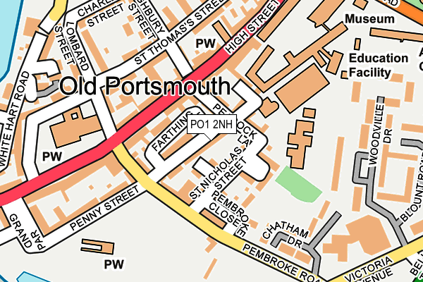 PO1 2NH map - OS OpenMap – Local (Ordnance Survey)