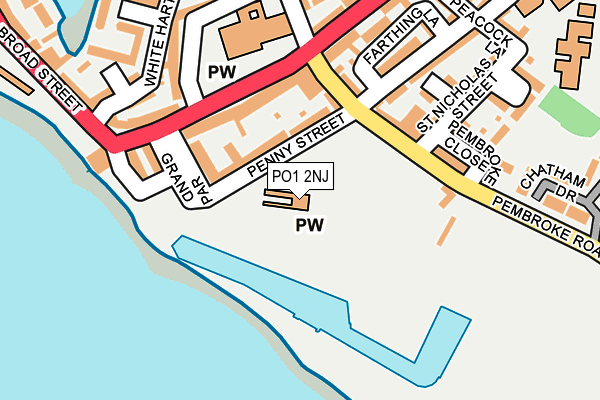 PO1 2NJ map - OS OpenMap – Local (Ordnance Survey)