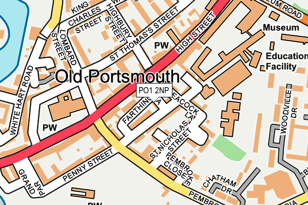 PO1 2NP map - OS OpenMap – Local (Ordnance Survey)