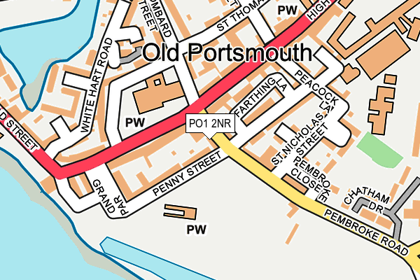 PO1 2NR map - OS OpenMap – Local (Ordnance Survey)