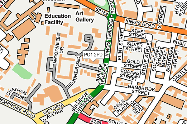 PO1 2PD map - OS OpenMap – Local (Ordnance Survey)