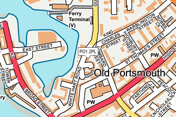 PO1 2PL map - OS OpenMap – Local (Ordnance Survey)