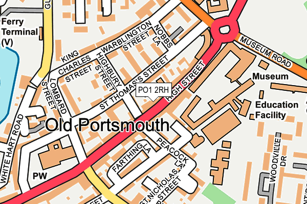 PO1 2RH map - OS OpenMap – Local (Ordnance Survey)