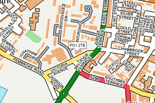 PO1 2TB map - OS OpenMap – Local (Ordnance Survey)