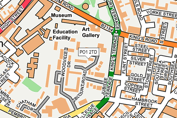 PO1 2TD map - OS OpenMap – Local (Ordnance Survey)