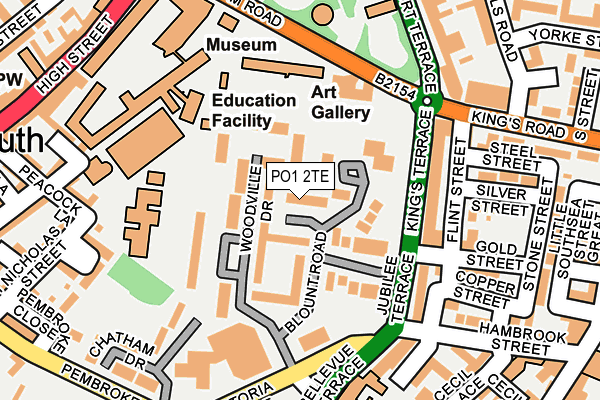 PO1 2TE map - OS OpenMap – Local (Ordnance Survey)