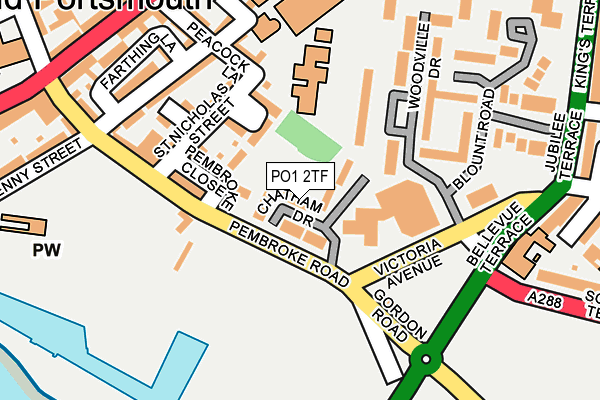 PO1 2TF map - OS OpenMap – Local (Ordnance Survey)