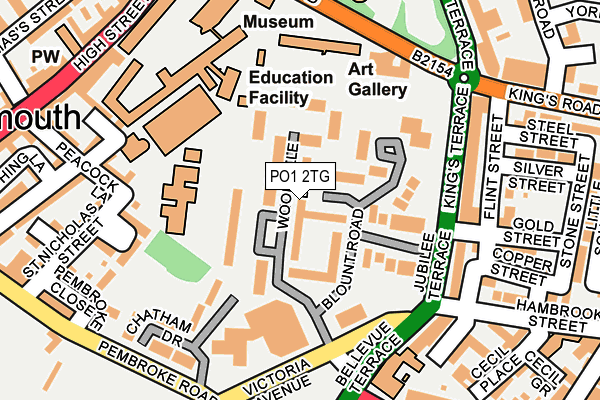 PO1 2TG map - OS OpenMap – Local (Ordnance Survey)