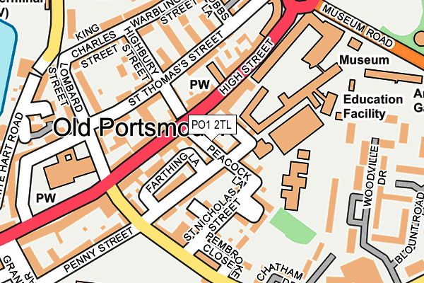 PO1 2TL map - OS OpenMap – Local (Ordnance Survey)