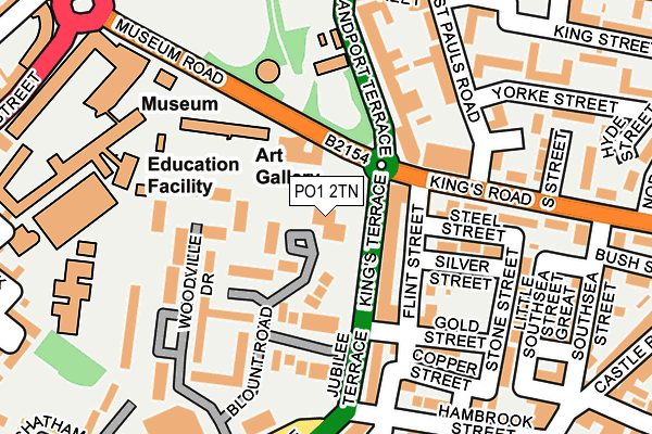 PO1 2TN map - OS OpenMap – Local (Ordnance Survey)