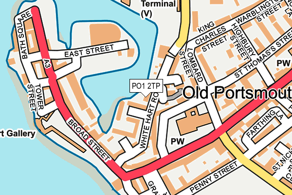 PO1 2TP map - OS OpenMap – Local (Ordnance Survey)