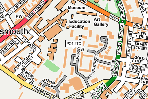PO1 2TQ map - OS OpenMap – Local (Ordnance Survey)