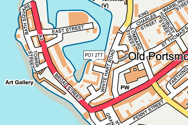 PO1 2TT map - OS OpenMap – Local (Ordnance Survey)