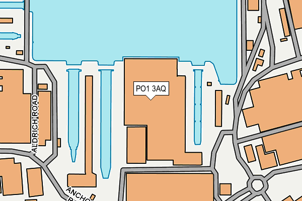 PO1 3AQ map - OS OpenMap – Local (Ordnance Survey)