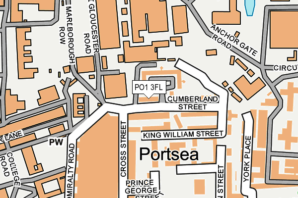 PO1 3FL map - OS OpenMap – Local (Ordnance Survey)