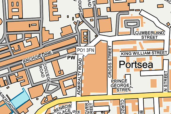 PO1 3FN map - OS OpenMap – Local (Ordnance Survey)