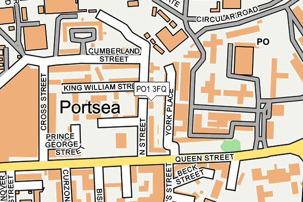 PO1 3FQ map - OS OpenMap – Local (Ordnance Survey)