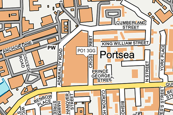 PO1 3GG map - OS OpenMap – Local (Ordnance Survey)