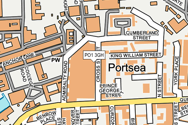 PO1 3GH map - OS OpenMap – Local (Ordnance Survey)