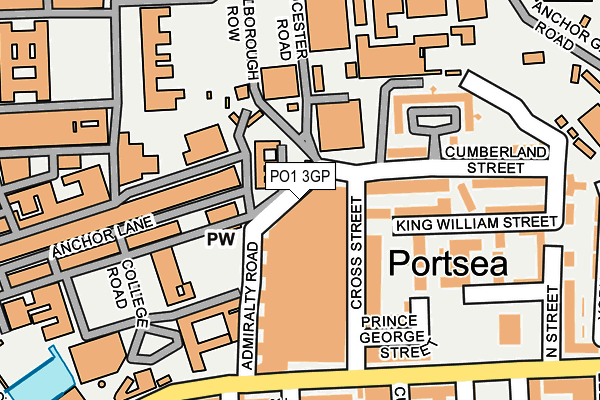 PO1 3GP map - OS OpenMap – Local (Ordnance Survey)