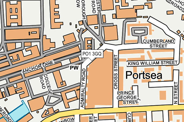 PO1 3GQ map - OS OpenMap – Local (Ordnance Survey)