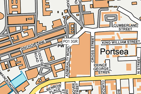 PO1 3GR map - OS OpenMap – Local (Ordnance Survey)