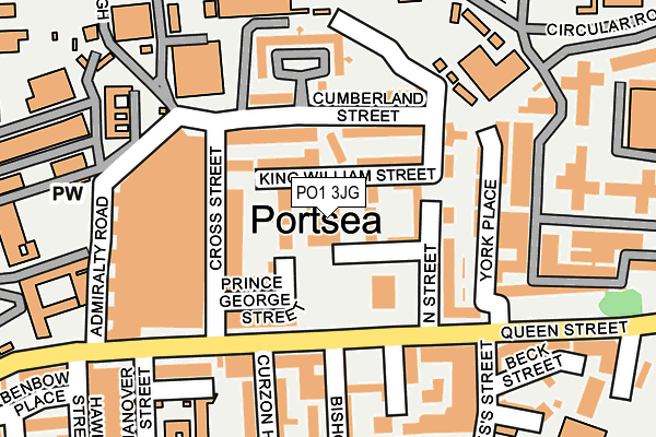 PO1 3JG map - OS OpenMap – Local (Ordnance Survey)