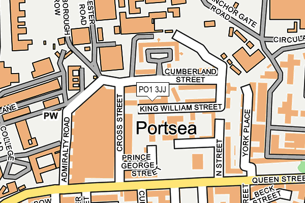 PO1 3JJ map - OS OpenMap – Local (Ordnance Survey)