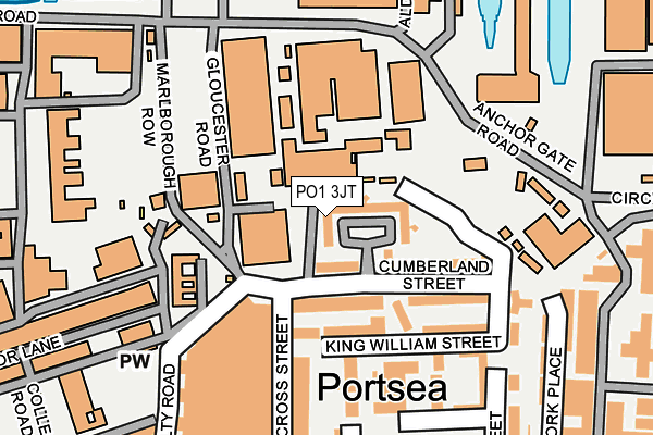 PO1 3JT map - OS OpenMap – Local (Ordnance Survey)