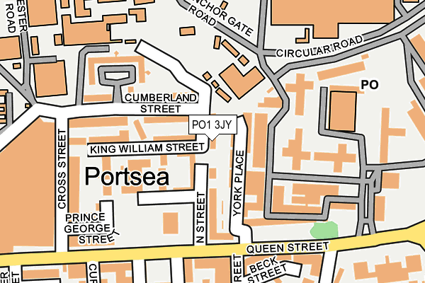 PO1 3JY map - OS OpenMap – Local (Ordnance Survey)