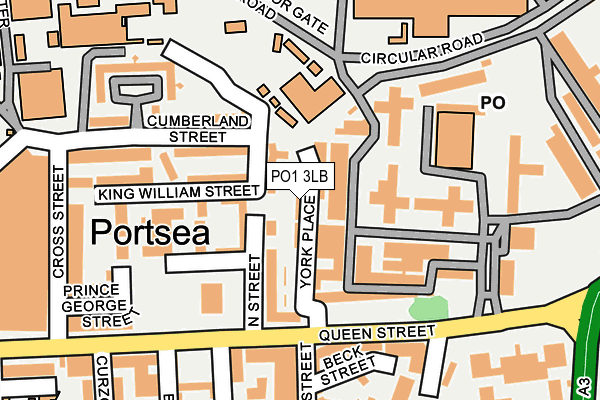 PO1 3LB map - OS OpenMap – Local (Ordnance Survey)