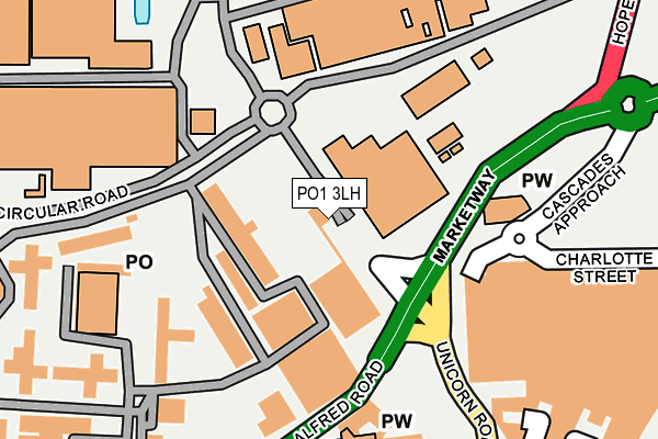 PO1 3LH map - OS OpenMap – Local (Ordnance Survey)