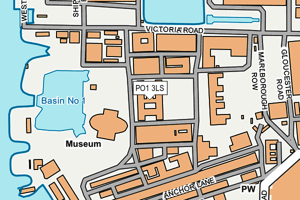 PO1 3LS map - OS OpenMap – Local (Ordnance Survey)