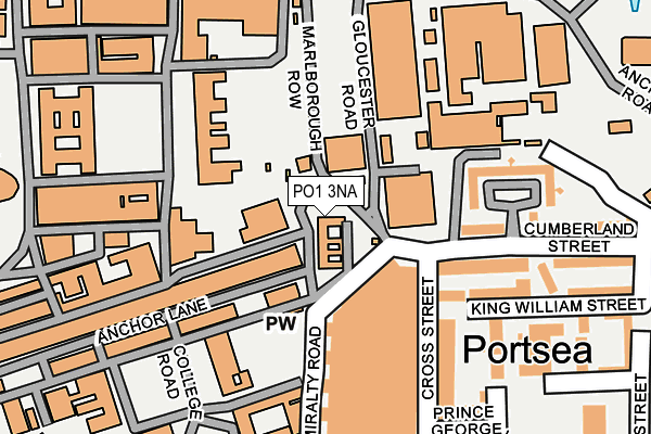 PO1 3NA map - OS OpenMap – Local (Ordnance Survey)