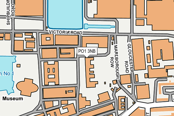 PO1 3NB map - OS OpenMap – Local (Ordnance Survey)