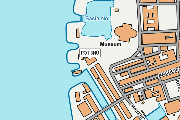 PO1 3NU map - OS OpenMap – Local (Ordnance Survey)