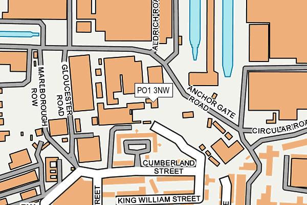 PO1 3NW map - OS OpenMap – Local (Ordnance Survey)