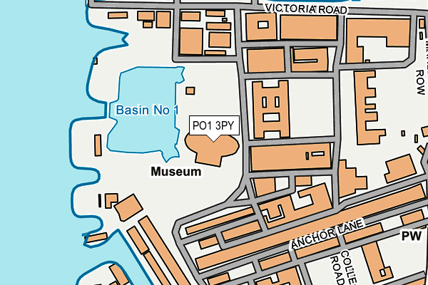 PO1 3PY map - OS OpenMap – Local (Ordnance Survey)