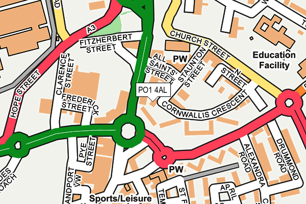 PO1 4AL map - OS OpenMap – Local (Ordnance Survey)