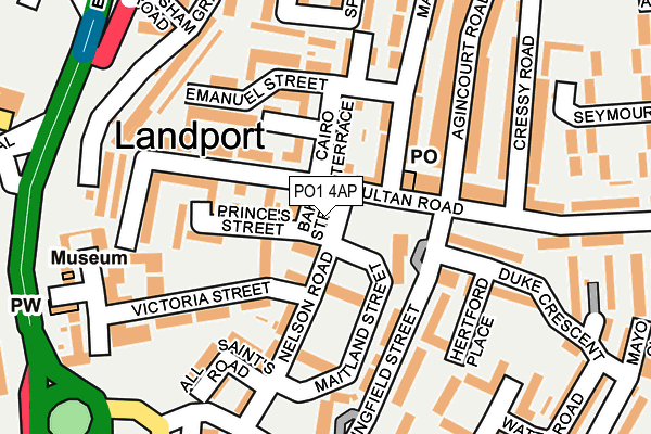 PO1 4AP map - OS OpenMap – Local (Ordnance Survey)