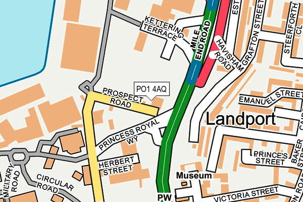 PO1 4AQ map - OS OpenMap – Local (Ordnance Survey)