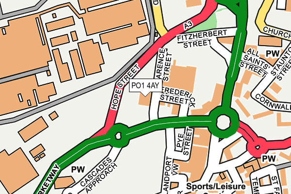 PO1 4AY map - OS OpenMap – Local (Ordnance Survey)