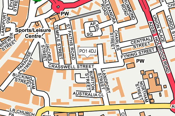 PO1 4DJ map - OS OpenMap – Local (Ordnance Survey)