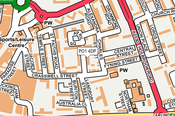 PO1 4DP map - OS OpenMap – Local (Ordnance Survey)