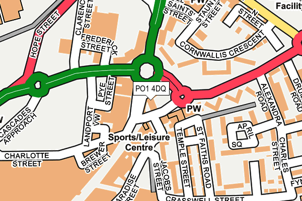 PO1 4DQ map - OS OpenMap – Local (Ordnance Survey)